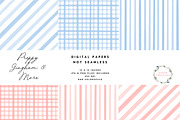 Preppy Gingham Stripe Diagonal Paper, a Background Graphic by Essem Creatives (Thumbnail 2 of 2)