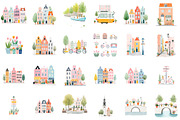 Watercolor Amsterdam City Clipart Se, an Illustration by Sublimation Artist (Thumbnail 2 of 6)