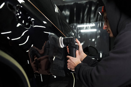 Auto polishing process. Detailing, a Photo by borodai94