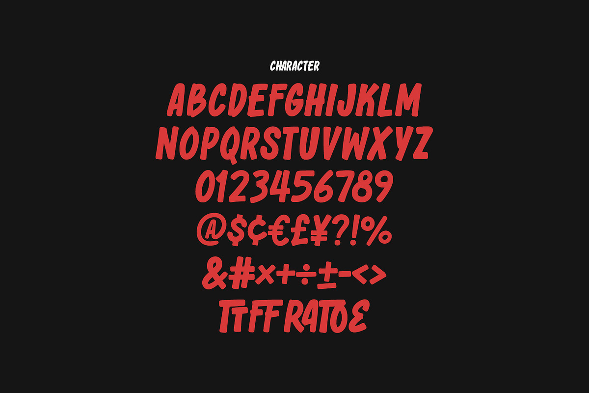 Cracton Bold Hand Drawn Brush Font, a Handwritten Font by Maulana Creative (Photo 4 of 7)