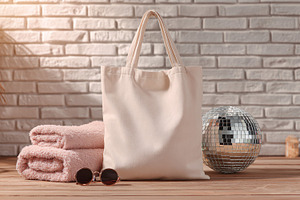 Tote Towels Disco Flat Lay, a Beauty & Fashion Photo by shahsoft