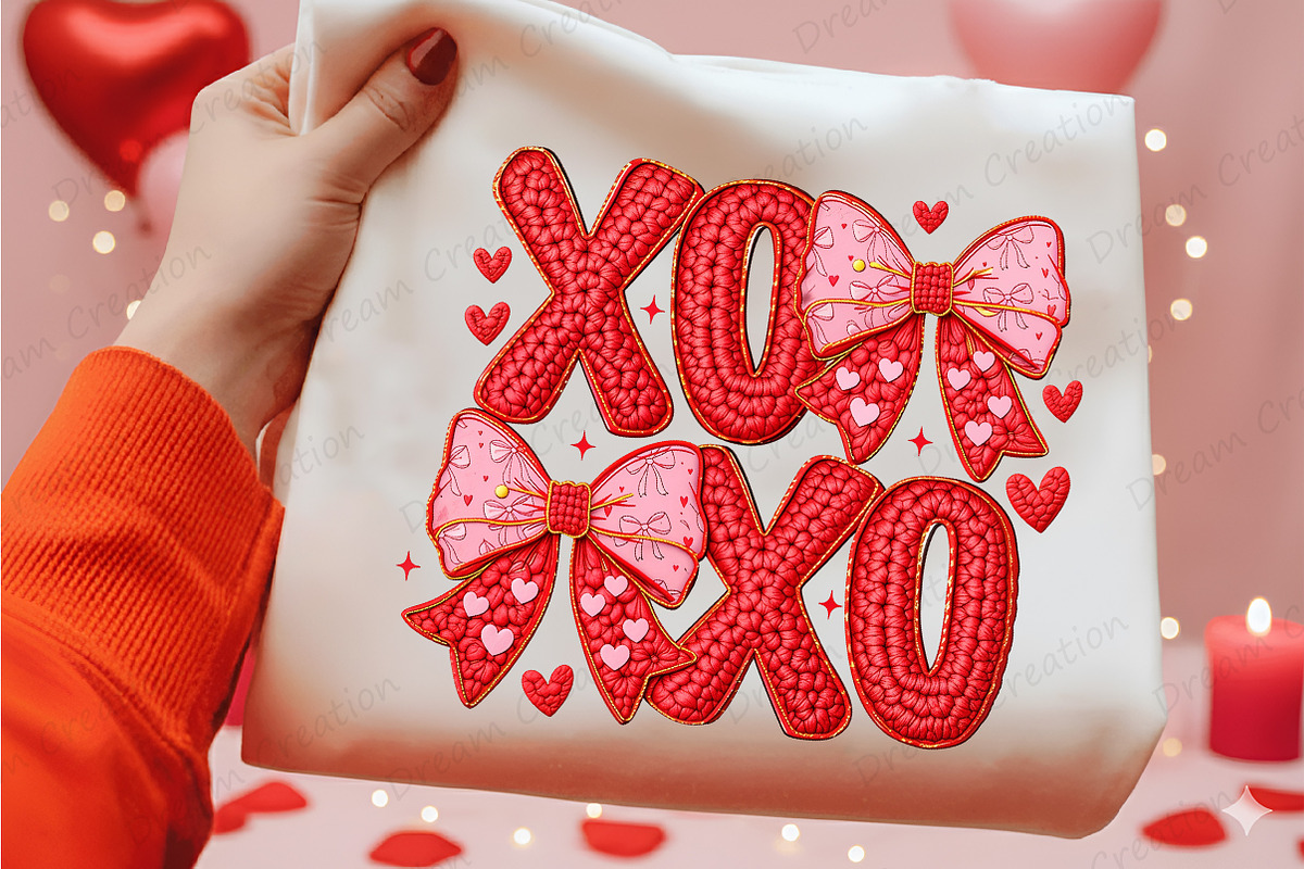 Yarn Crochet Coquette Valentine XOXO, an Illustration by Dream Creation (Photo 4 of 4)