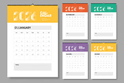 Modern Wall Calendar 2026 Template, a Stationery Template by MightyDesign (Thumbnail 1 of 8)