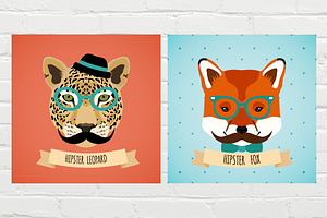 Hipster Animals Big Set