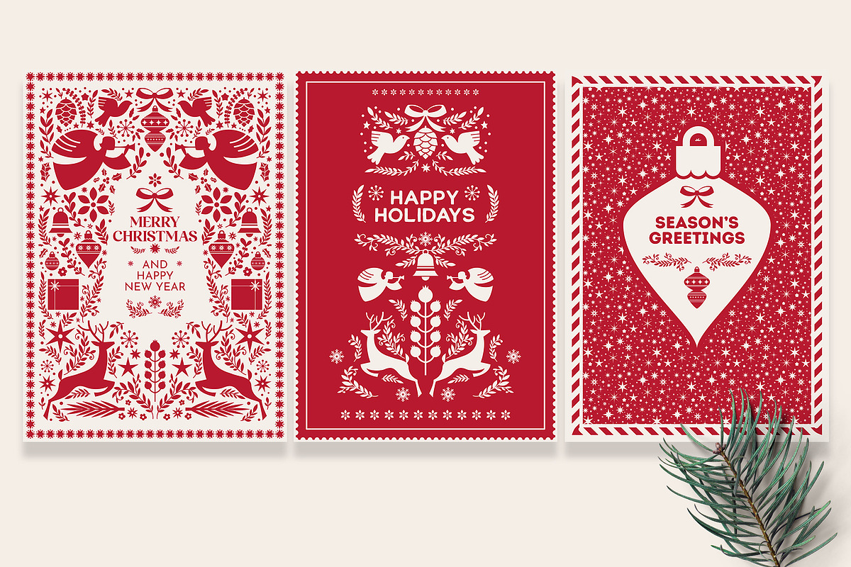 Folk Christmas Seamless Patterns, a Pattern Graphic by Sonulkaster (Photo 4 of 11)
