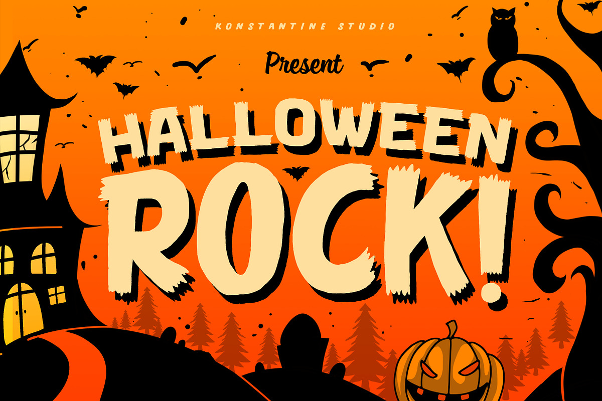 Halloween Rock! | Cute Horror Font
