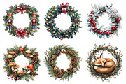 Christmas Wreath Drawing Clipart, an Illustration by Daily.Designs (Thumbnail 2 of 5)