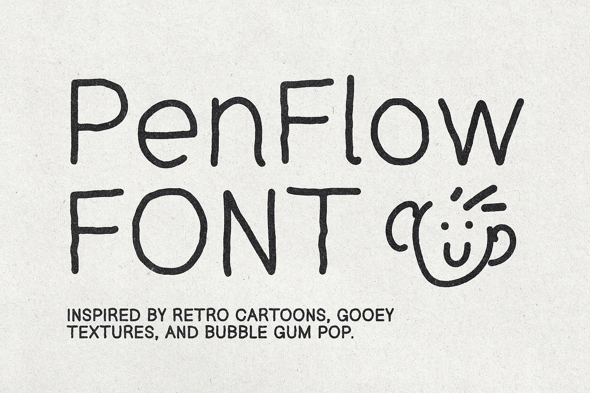 Pen Flow Typeface, a Handwritten Font by softulka (Photo 6 of 7)