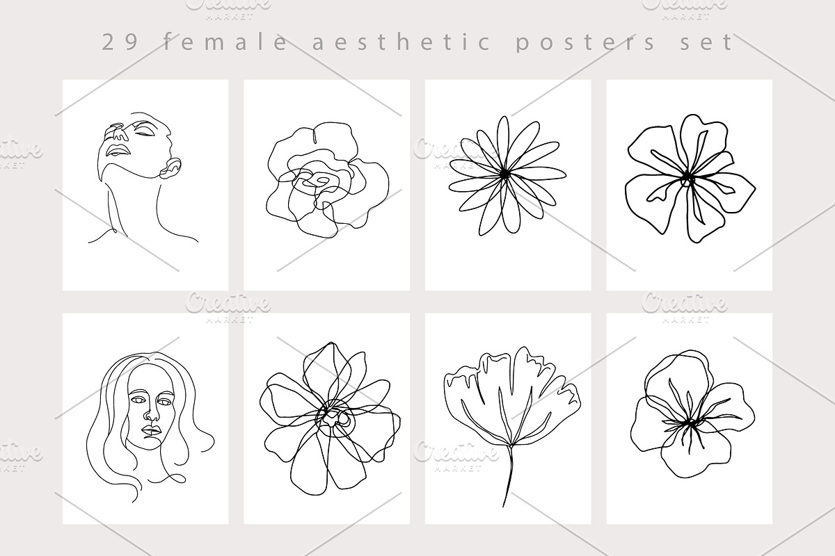 Female Aesthetic One line Drawings, a Graphic by Katrinelly (Photo 10 of 19)