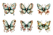 Whimsical Spring Butterfly Clipart, an Illustration by SinaCreation (Thumbnail 3 of 11)
