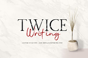Twice Writing, a Script Font by khurasan (Thumbnail 1 of 7)