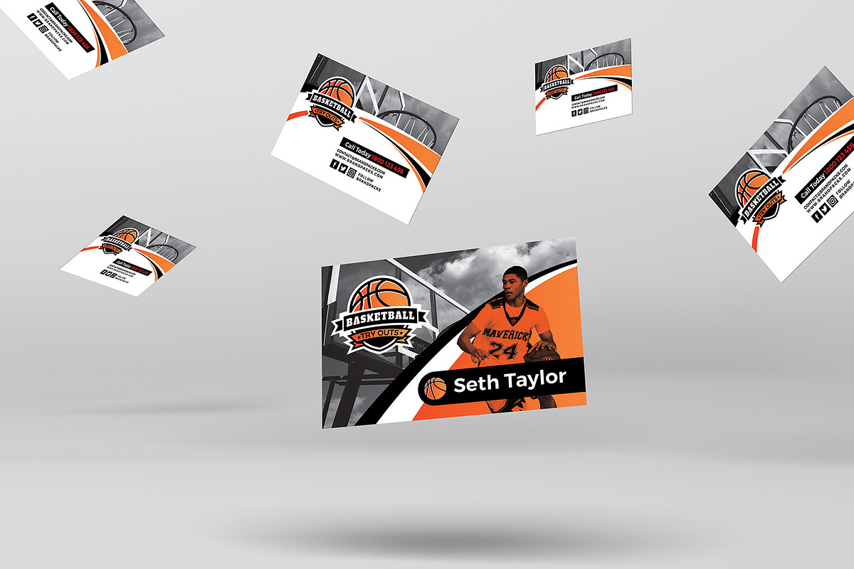 Basketball Business Card Template, a Business Card Template by BrandPacks (Photo 3 of 4)