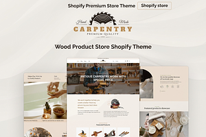 Carpentry Wooden Furniture Shopify, a Shopify Template by ThemesRain
