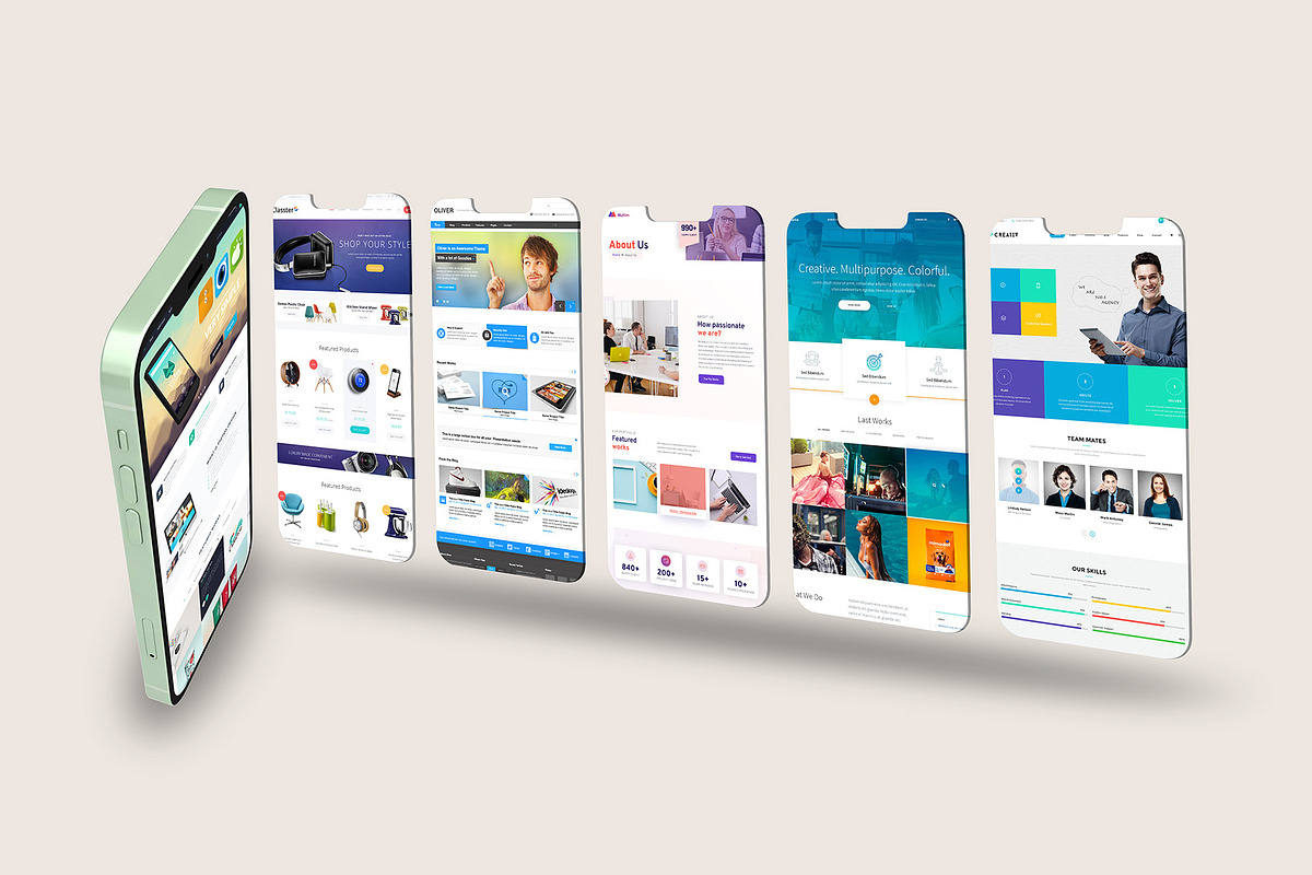 ALL 3D iPHONE MOCK-UP BUNDLE VOL-1, an iPhone Mockup by Graphicsworld125 (Photo 16 of 62)