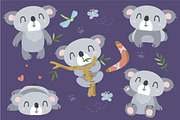 Cartoon koala set, an Animal Illustration by SunnyWS (Thumbnail 4 of 8)
