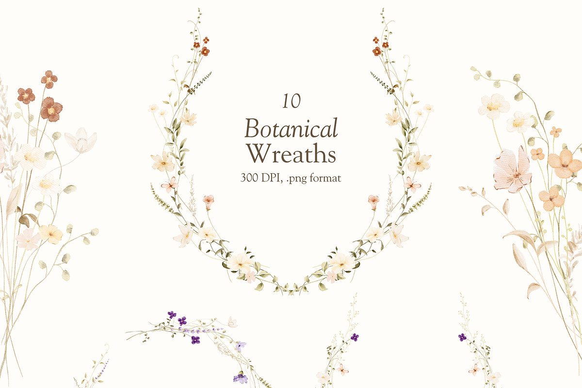 Delicate Watercolor Wildflowers, a Decorative Illustration by Altea Design Studio (Photo 7 of 12)