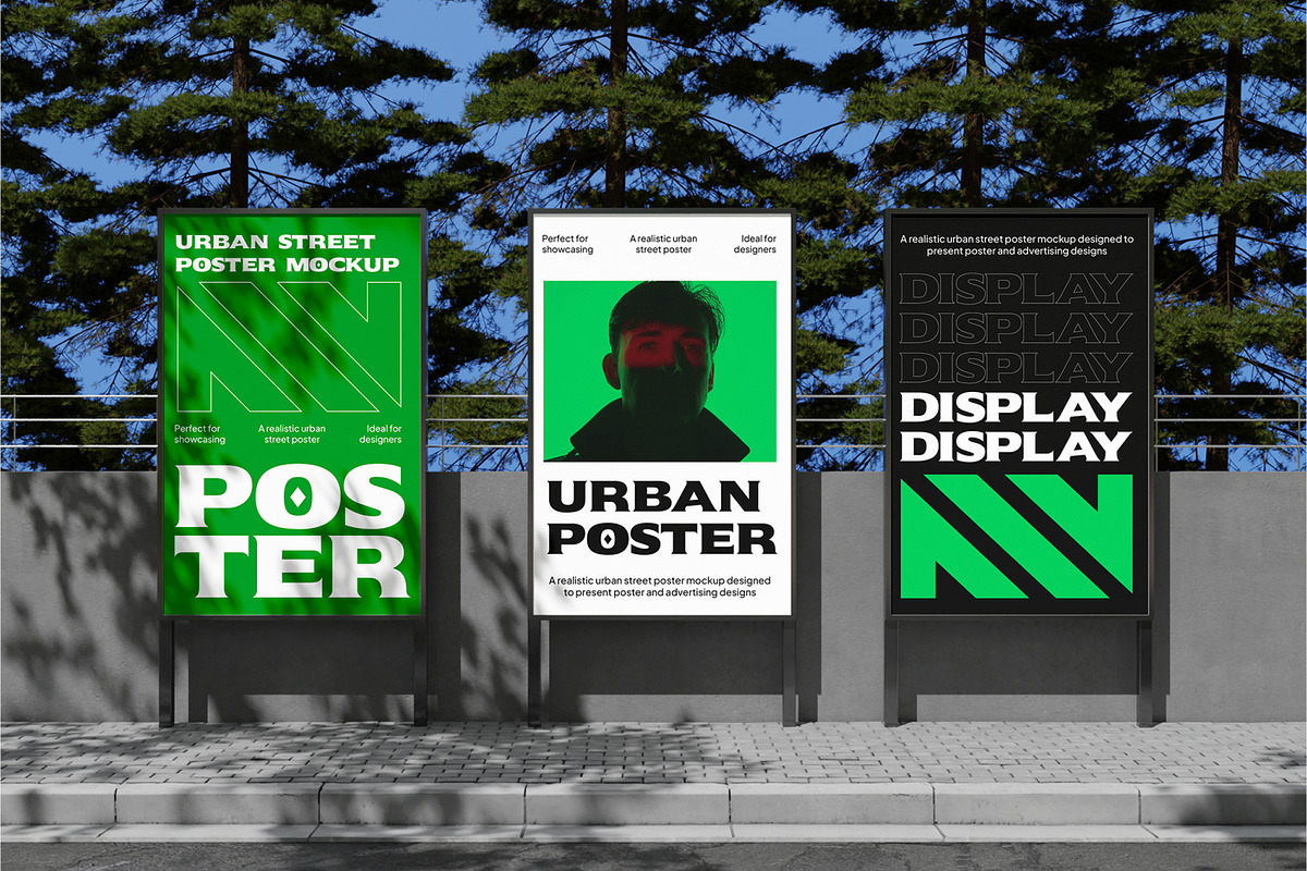 Urban Street Poster Mockup, an Advertising Mockup by Unerispace (Photo 3 of 5)