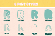 Rainboho - Layered Font Family, a Font by The Pretty Letters (Thumbnail 2 of 6)