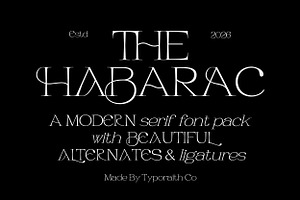Habarac | Modern Elegant Serif Font, a Serif Font by Typoraith Co