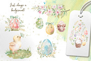 Easter Rabbits watercolor clipart, an Animal Illustration by Eva Kleinman (Thumbnail 10 of 14)
