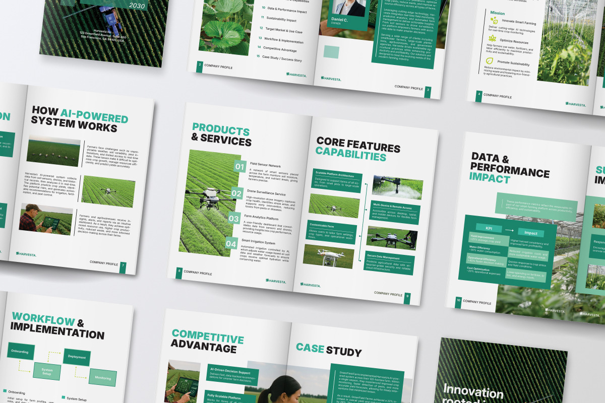AgriTech Smart Farming Brand Profile, a Brochure Template by productype1 (Photo 4 of 6)