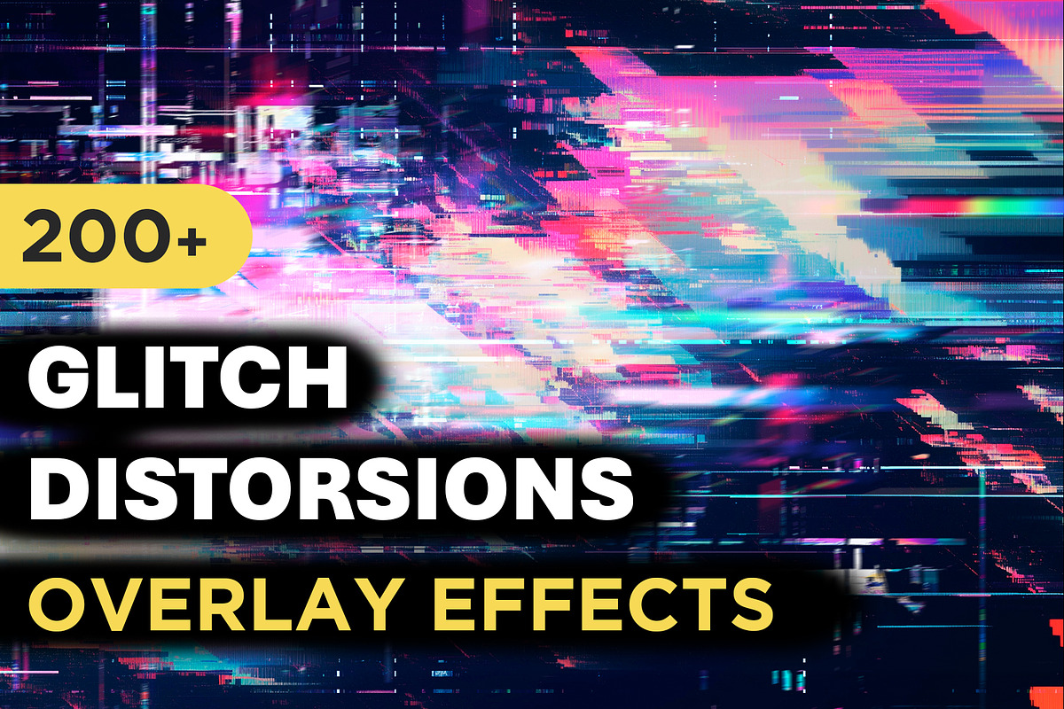 200+ Glitch Effect Overlays, a Texture Graphic by Mikel Blazgad (Photo 1 of 11)