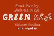 Green Sea Whimsy Quirky Duo Font, a Handwritten Font by Ashiya Pixel (Thumbnail 1 of 9)