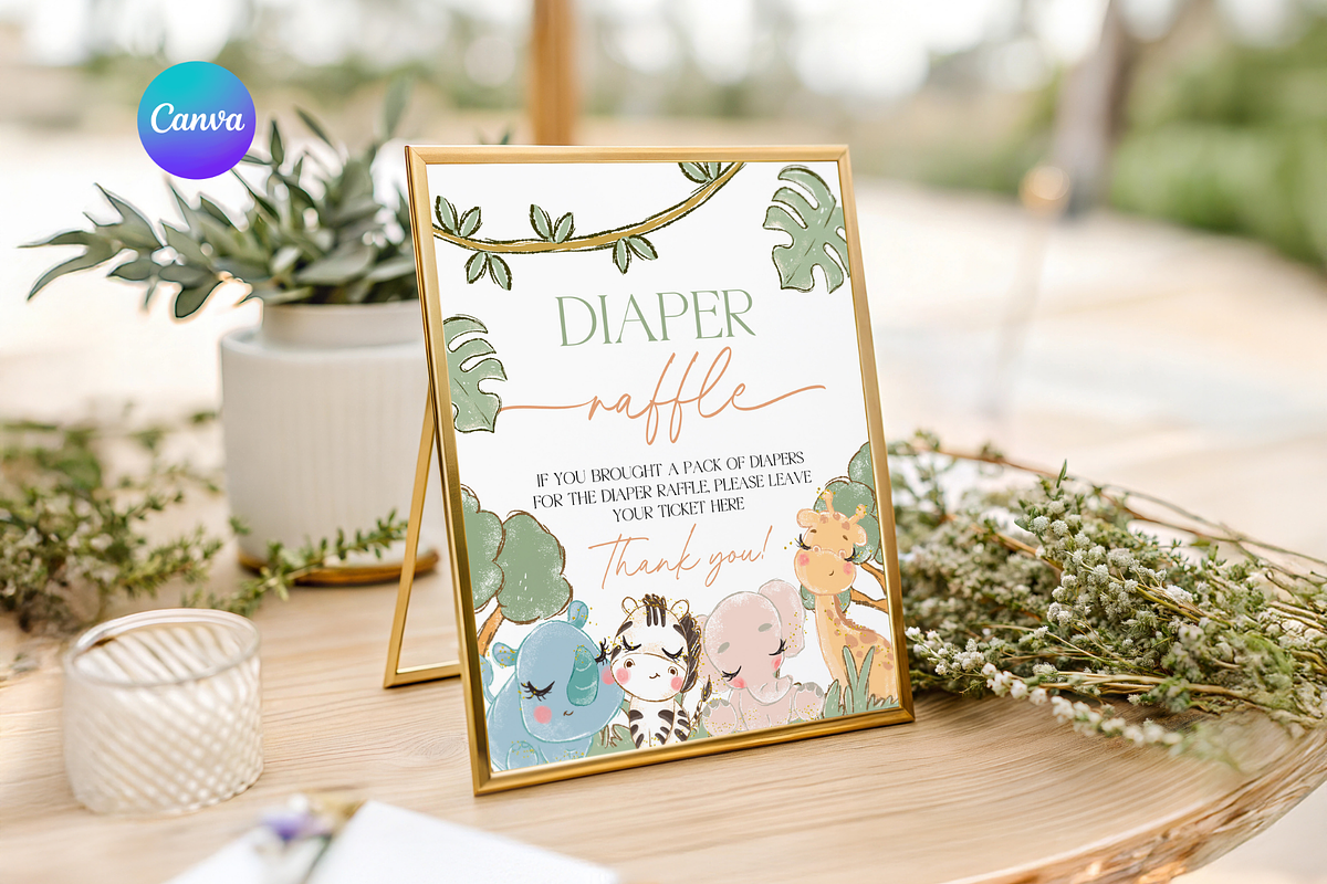 Diaper Raffle Sign and Tickets, an Invitation Template by Digital_Mind (Photo 1 of 4)