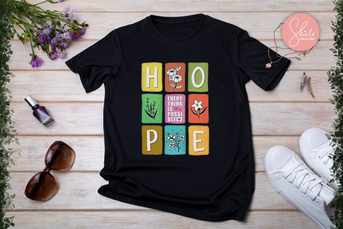 HOPE - Positive Vibes PNG Clipart, a Decorative Illustration by shielscreations (Photo 4 of 15)