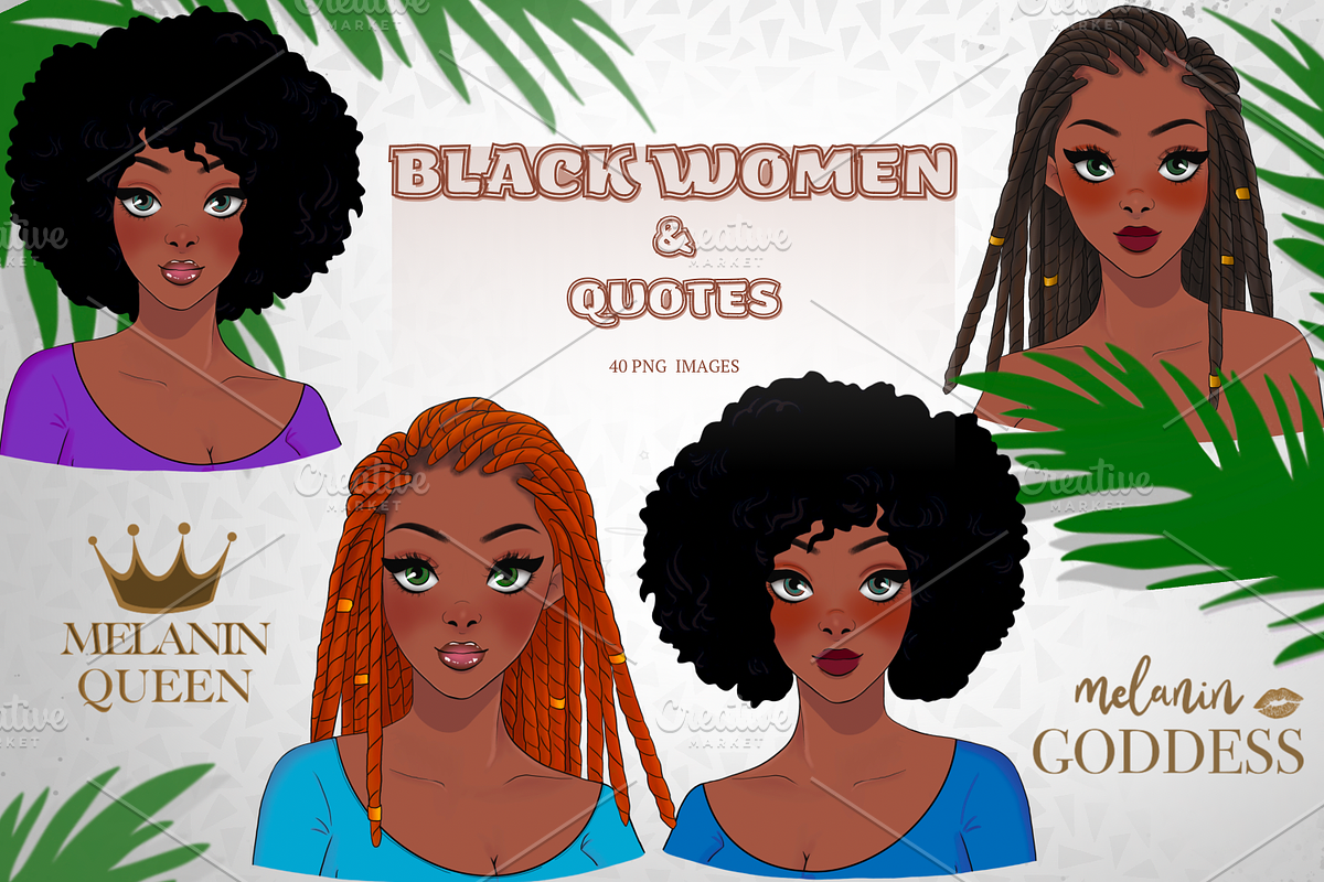Black Women Portrait and Quotes, a Person Illustration by MarisoArt (Photo 1 of 5)