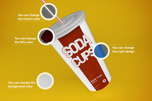 Soda Cups Mockup