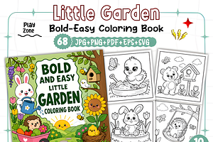 Bold Easy Little Garden Coloring, a Decorative Illustration by Design Station