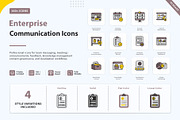 Enterprise Communication Icons, an Outline Icon by vexper (Thumbnail 1 of 7)