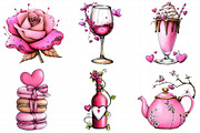 Watercolor Valentine's Day Clipart, an Illustration by Daily.Designs (Thumbnail 3 of 5)