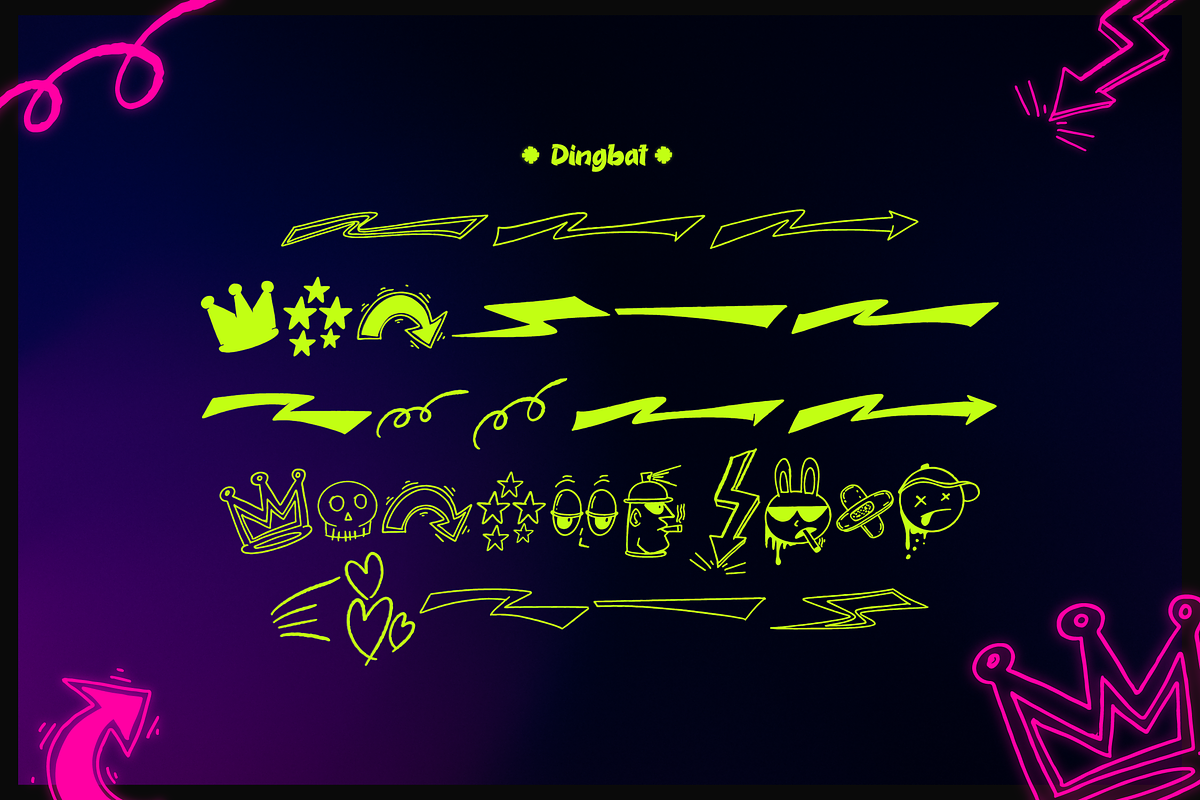 Bling Nioh | Graffiti Typeface, a Handwritten Font by gracetype_studio (Photo 11 of 12)