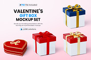 Valentine Gift Box Mockup Set Combo, a Packaging Mockup by artBit Design Studio (Thumbnail 1 of 5)
