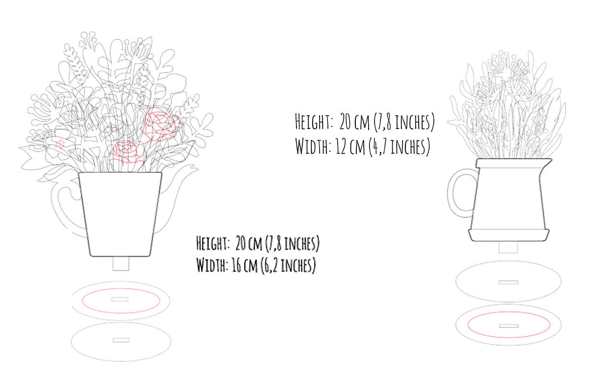 Flower svg laser cut files plant svg, an Object Graphic by HelloWood (Photo 2 of 3)