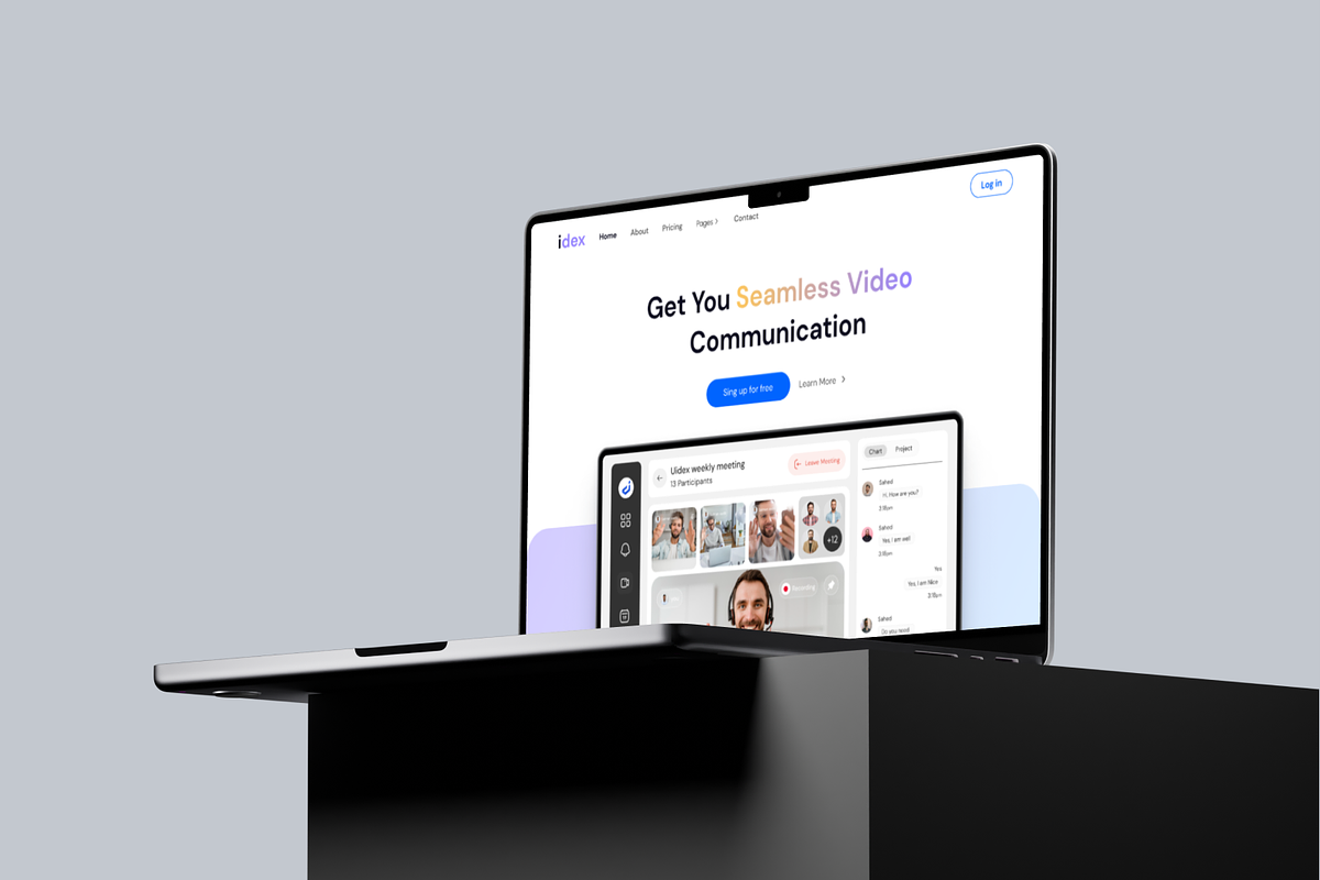 Video Call Platform SaaS Landing pag, an UI Kit Template by UiDex (Photo 4 of 4)