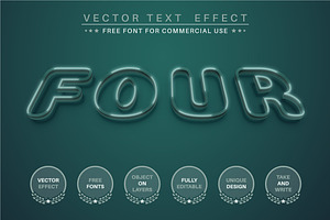 Dark Green - Editable Text Effect