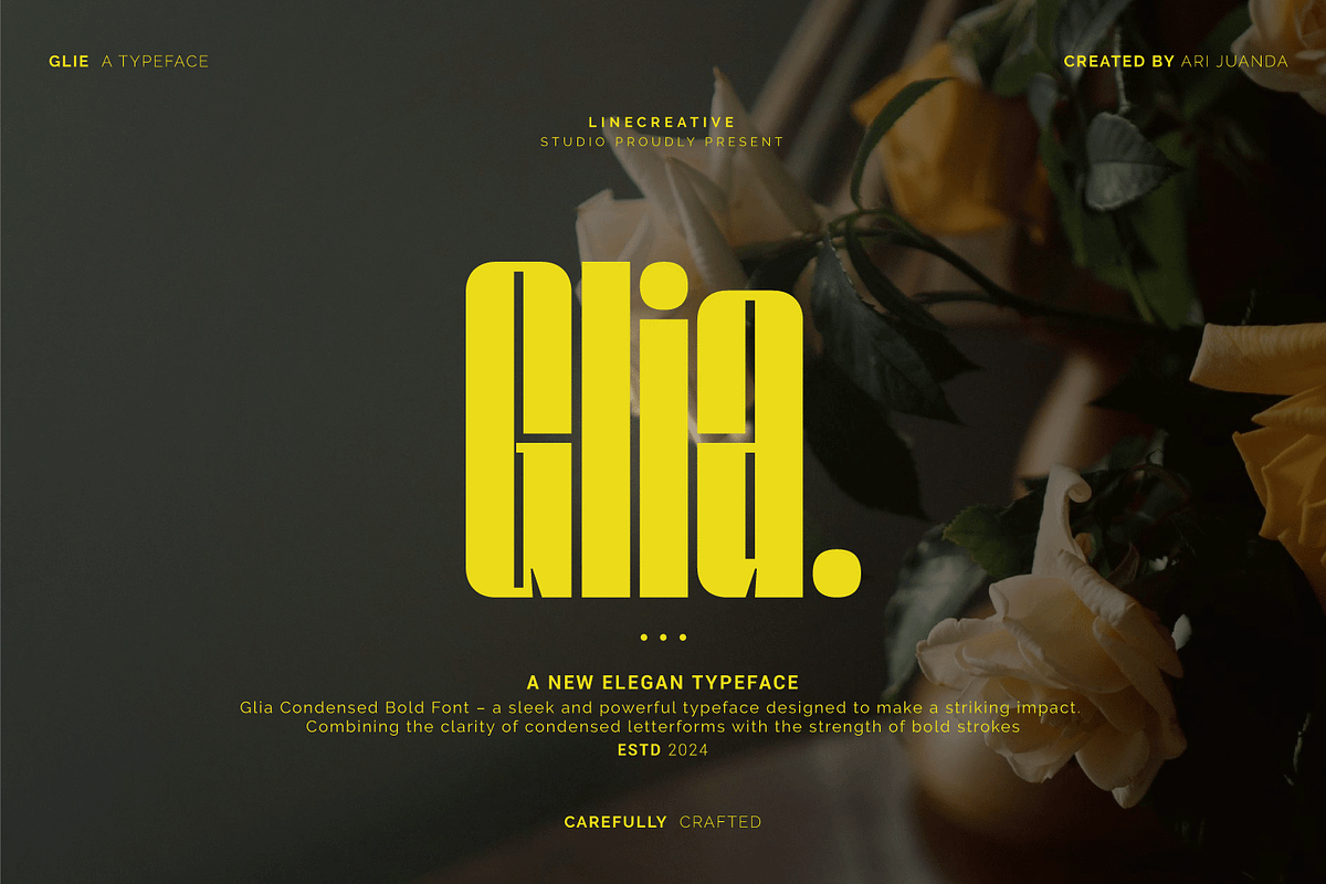 Glia A Typeface, a Sans Serif Font by Linecreative (Photo 1 of 10)