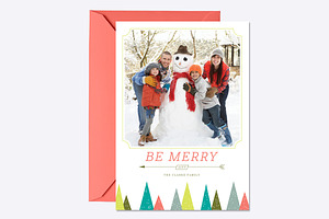 Festive Forest Holiday Card Template