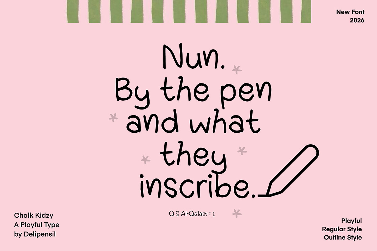 Chalk Kidzy - Bold, Fun, and Full, a Handwritten Font by delipensil (Photo 3 of 10)