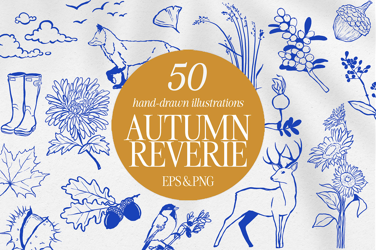 Autumn Reverie - Illustration, an Object Graphic by Deveze Art & Co (Photo 1 of 8)
