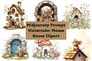 Prompt Mouse House Clipart, a Decorative Illustration by Creative design (Thumbnail 1 of 7)