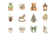 Neutral Rustic Christmas Clipart PNG, an Illustration by SinaCreation (Thumbnail 2 of 5)
