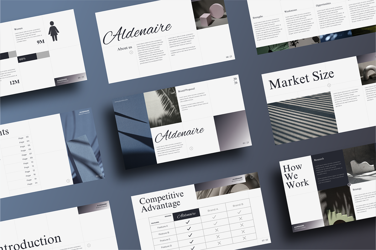 Aldenaire - Brand Proposal, a Presentation Template by ArbaStudio (Photo 1 of 5)
