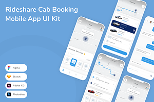 Rideshare Cab Booking App UI Kit