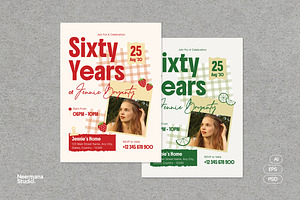 Retro Creative Birthday Invitation, a Card Template by Neermana