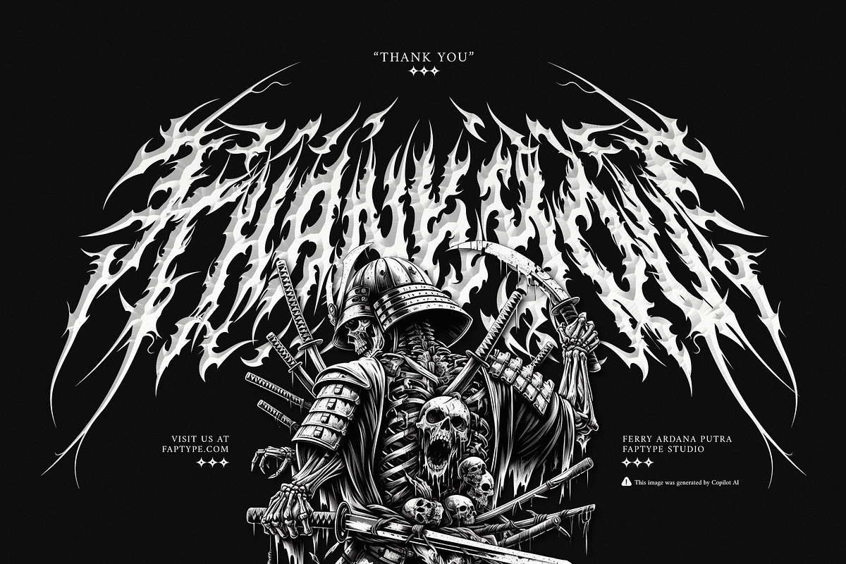 Sunfyre | Brutal Black Metal Font, a Blackletter Font by Ardana Creative (Photo 11 of 11)