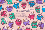 Cute Kawaii Hot Chocolate Christmas, a Seasonal Illustration by Palau (Thumbnail 1 of 12)